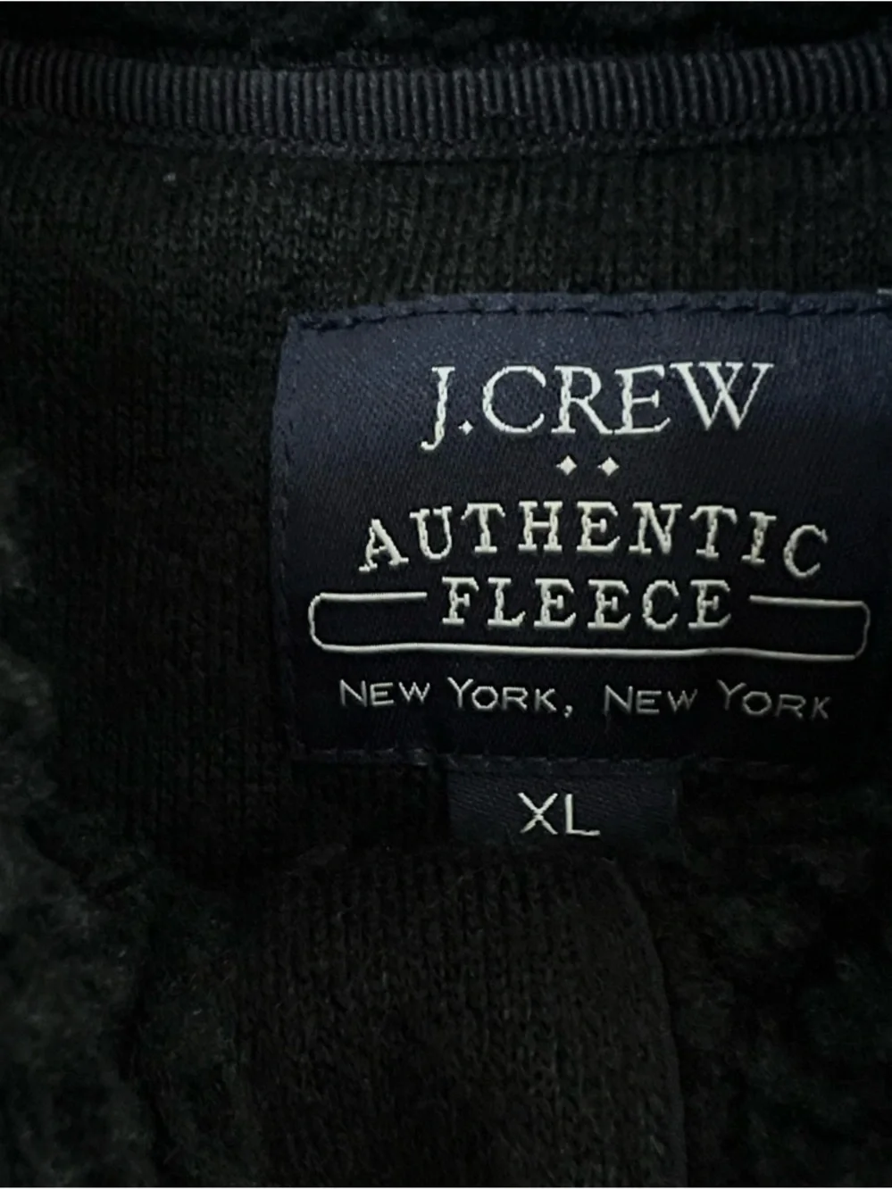 J. Crew Authentic Outerwear Sherpa Fleece Vest, Black, Men’s XL